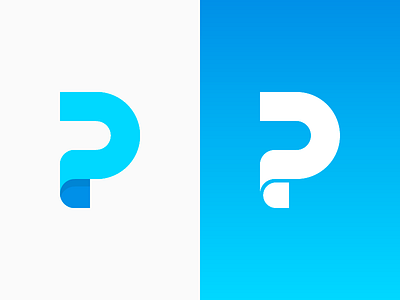 P for paper blend letter logo p paper