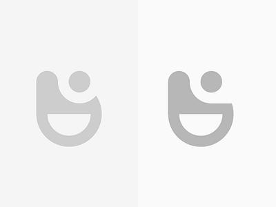 b face b face letter logo smile