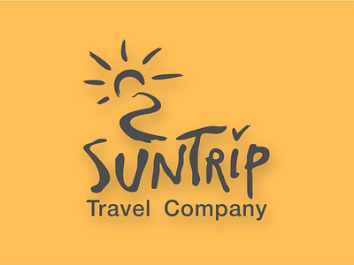 Logo SunTrip travel company branding design graphic design logo vector