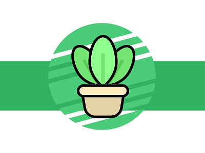 Gerald The Potted Plant illustration vector