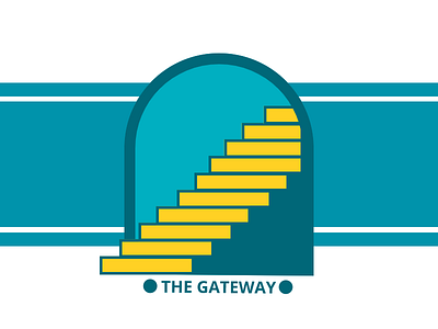 The Gateway illustration stairs vector