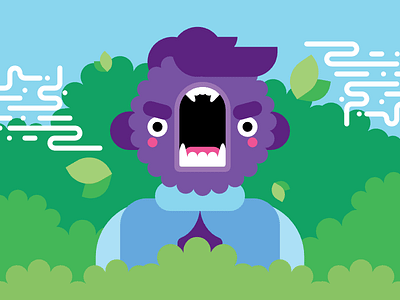 Monster of the Bush illustration vector