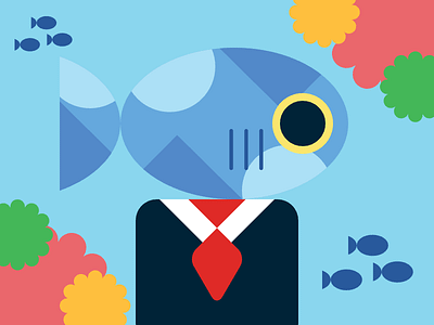 Fish Man! fish man illustration vector