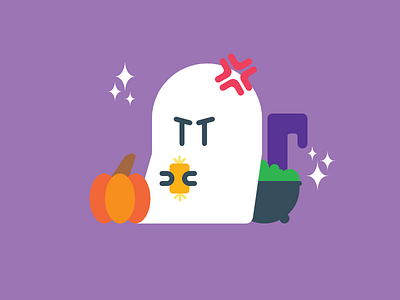 Ghost Mad About Candy cute ghost halloween illustration spooky vector