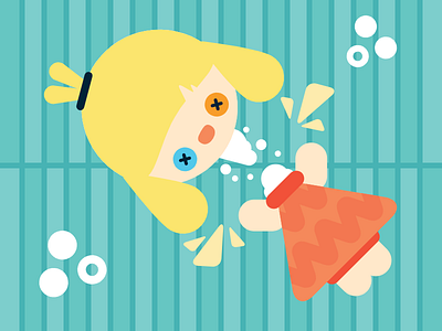 Accidents Happen doll illustration vector