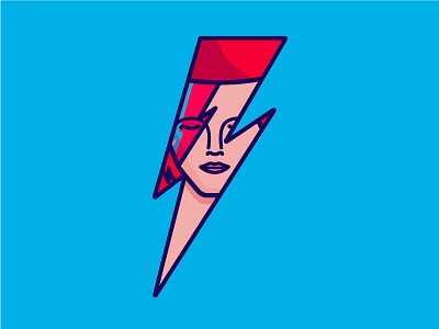 RIP Bowie david bowie icon illustration music portrait tribute ziggy stardust
