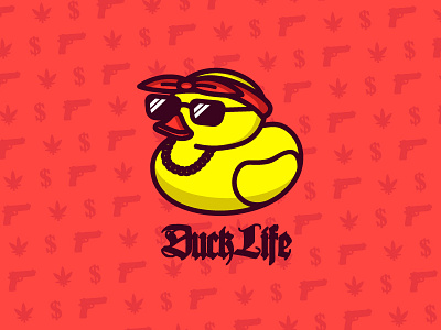 Duck Life character duck hip hop illustration swag thug life