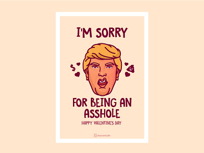 Donald Trump cards donald trump illustration politics portrait sorry valentines day