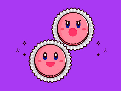 Kirby candy character food games icon illustration nintendo recipe