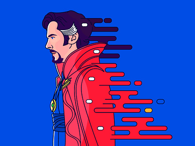 Doctor Strange benedict cumberbatch illustration magic movies portrait super heroes