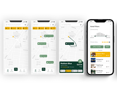 Location tracker app app design ui