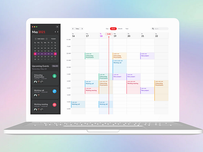 Calendar branding calendar dashboard design ui