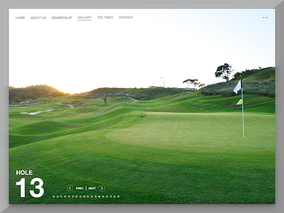 Golf Course Gallery UI course daily design gallery golf minimalist modern photography sports ui web