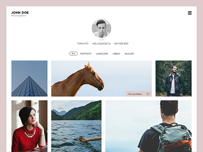 Photography Portfolio Web Design clean daily design grid minimal photography portfolio ui ux web