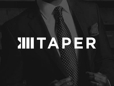 Taper Menswear brand branding design logo logotype mark men modern simple suit web