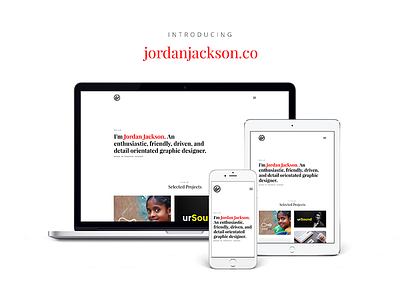 Introducing www.jordanjackson.co clean design modern responsive semplice site typography ui web website wordpress