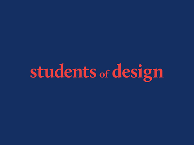 Students of Design Logotype branding identity logo logotype modern serif type typography wordmark