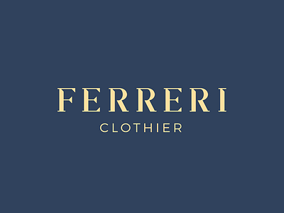 Ferreri Clothier Logo Redesign brand branding identity logo logomark logotype modern rebrand redesign serif type typography