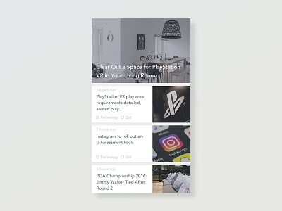 News dribbble interface news ui