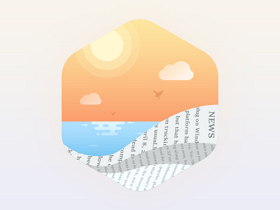 News&Weather Icon dribbble icon illustration news weather