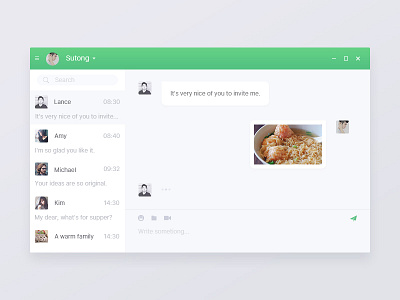 UI 100 Day002 - Chat Interface chat dribbble