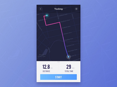 UI 100 Day004 - Maps 100 dailyui dribbble total tracking