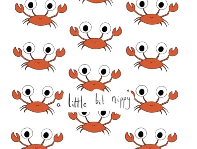 A little bit nippy bold crab design graphic design illustration pattern sea