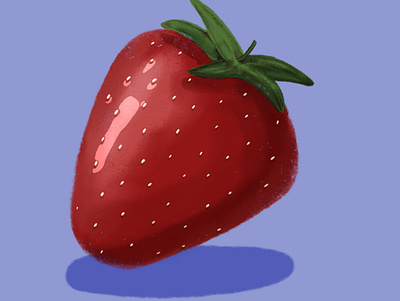Strawberry snack bold bright design illustration strawberry