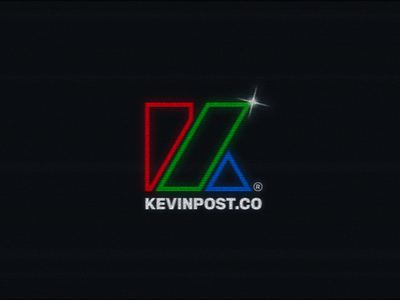 K 80s branding design k letter logo retro scanlines television vector vintage wordmark