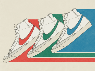 nike blazer outline