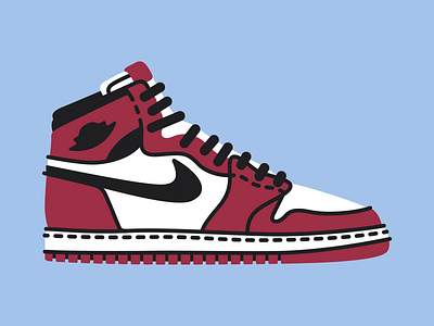 Air Jordan 1 air jordan basketball design iconic illustration illustrator michael jordan nba nike shoe shoes sneaker sneakerhead vector