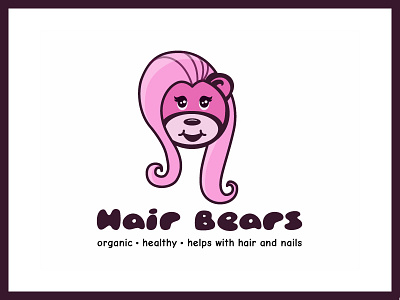 Hair Bears cute logo pink