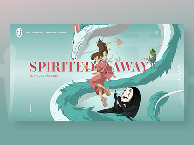 Spirited away fan-site shot branding graphic design logo u ui ux