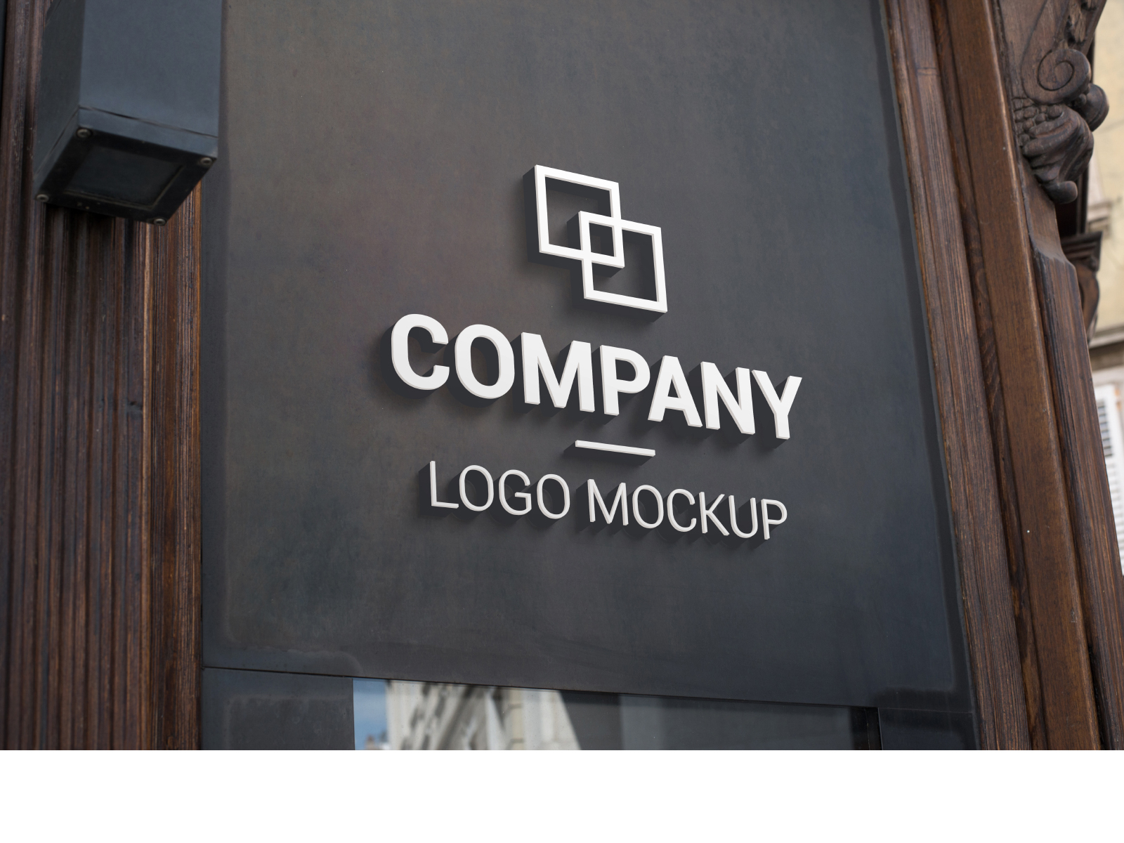 3d logo design mockup