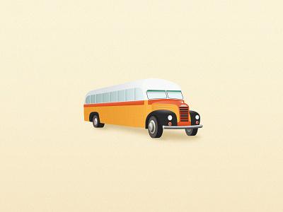 Vintage bus icon