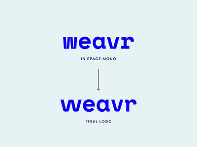 Weavr logotype process
