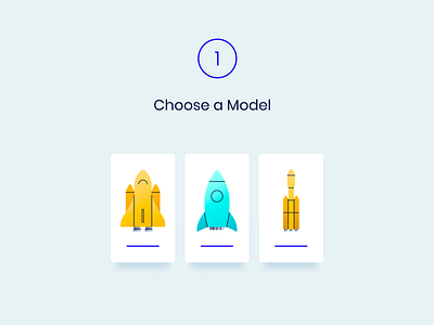 Weavr onboarding choose a model choose model gradient onboarding onboarding illustration pick a model pick model rocket rocket model rockets vector vector illustration vibrant