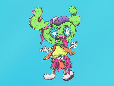 Beppe collaboration character character design creature design grit illustration illustration art malta monster monster art monster club prickly pear psychedelic texture trippy vector vector art zombie