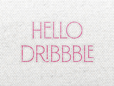 Hello Dribbble! fauxsaic lettering mosaic tiles type typography