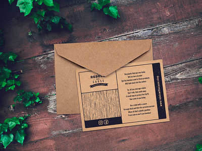 Greeting Card bamboo card envelope greeting card kraft packaging poem pollution print rebels