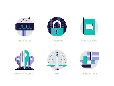 Entropay Icons app branding clean contrast design financial technology fintech flags flat geometric geometry graphic design icon icons illustration mobile money security transfers vector