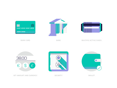 Entropay Icons bank bank card branding currency design financial technology fintech flat geometry graphic design icon icons illustration money money transfer payments security vault vector wallet