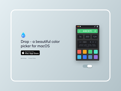Drop Simple Website app colors hex icon mac palette picker rgb swatches website