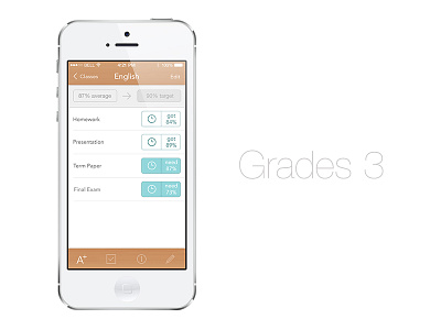 Grades 3 - iOS 7 app grades homework ios 7 iphone planner todo video wood