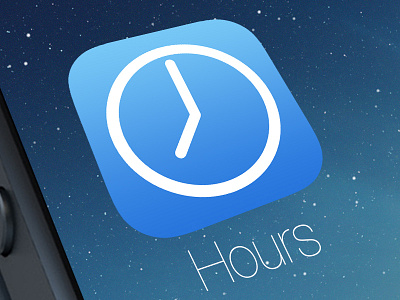 Hours iOS 7 Icon app hours icon ios 7 iphone time tracking