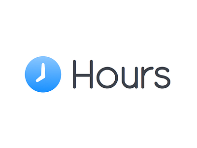 Hours New Logo app clean design hours iphone landing page logo simple tapity time tracking website