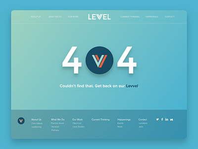 Levvel's New 404 404 charlotte consulting design development devops levvel product website