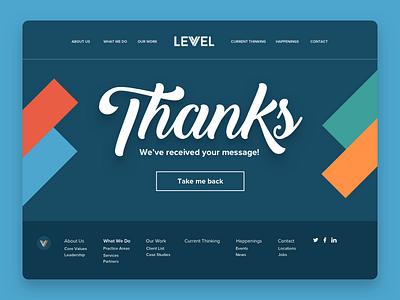 Levvel's Success Page charlotte consulting design development devops levvel message product success website