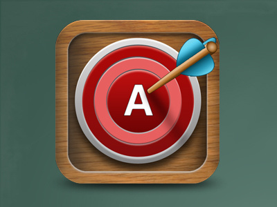 Grades Pro App Icon app grades icon ios iphone target wood