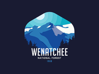 Wenatchee National Forest - Badge Design badge design design quests national forest badge design nature thirty logos wenatchee national forest wildlife